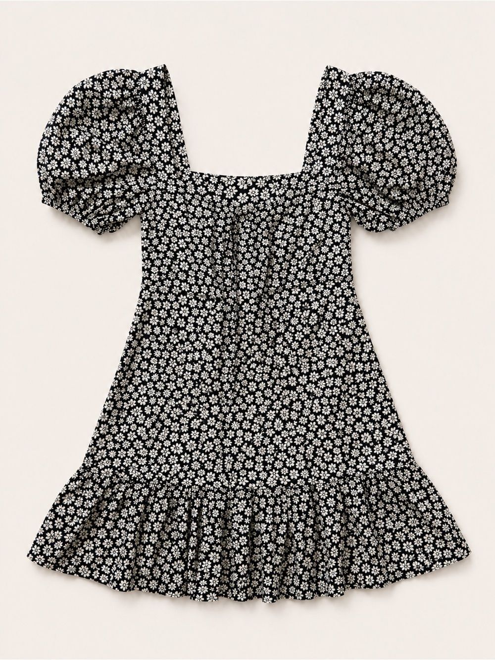 Billabong Black and White Floral dress Small